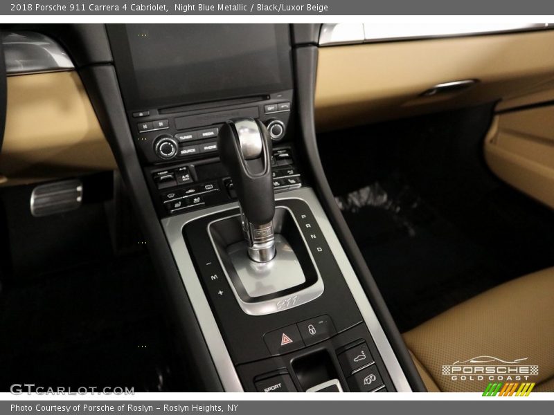 Night Blue Metallic / Black/Luxor Beige 2018 Porsche 911 Carrera 4 Cabriolet