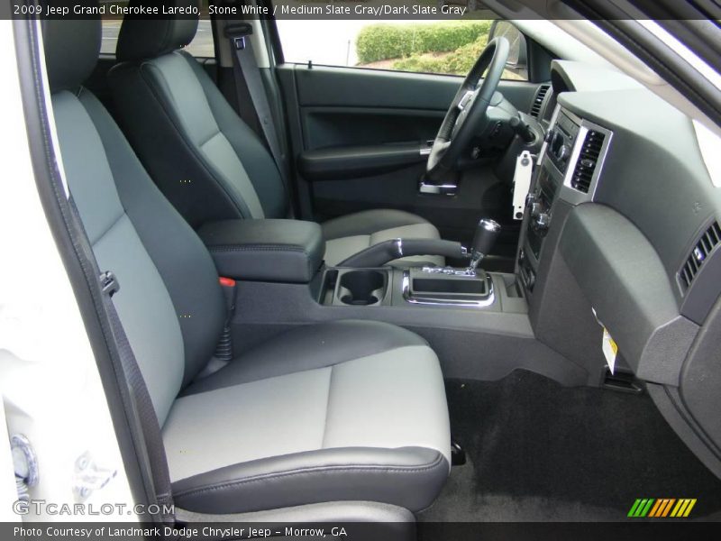 Stone White / Medium Slate Gray/Dark Slate Gray 2009 Jeep Grand Cherokee Laredo