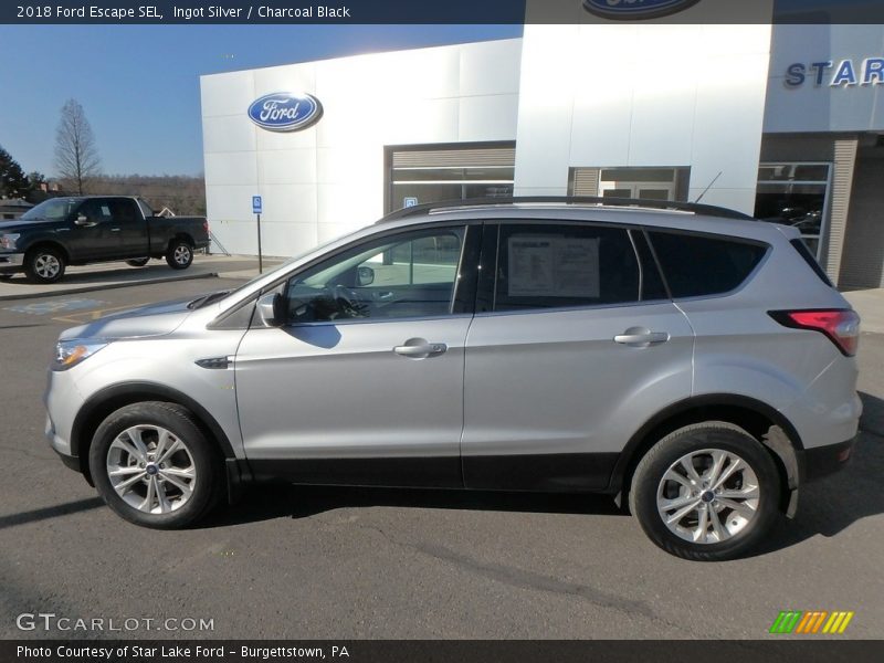 Ingot Silver / Charcoal Black 2018 Ford Escape SEL