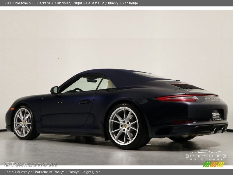 Night Blue Metallic / Black/Luxor Beige 2018 Porsche 911 Carrera 4 Cabriolet