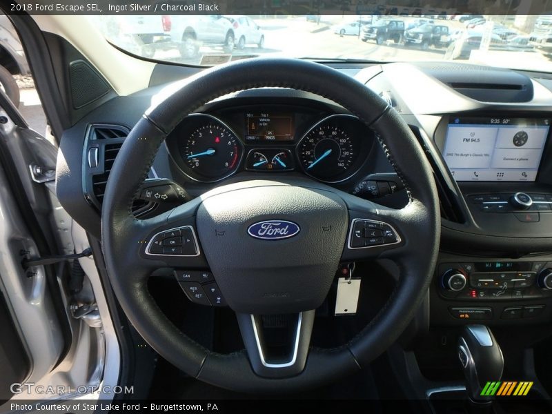 Ingot Silver / Charcoal Black 2018 Ford Escape SEL