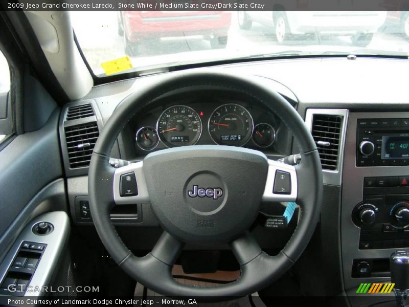 Stone White / Medium Slate Gray/Dark Slate Gray 2009 Jeep Grand Cherokee Laredo