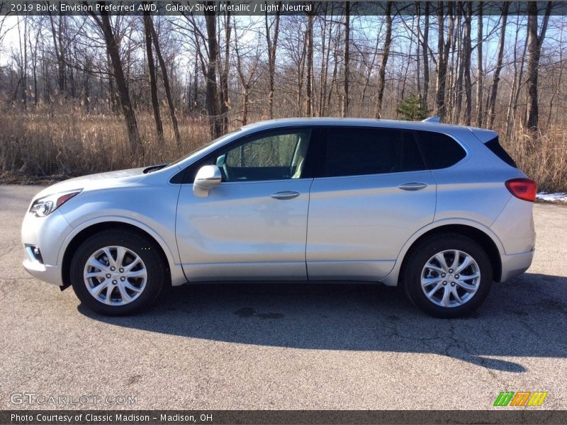 Galaxy Silver Metallic / Light Neutral 2019 Buick Envision Preferred AWD