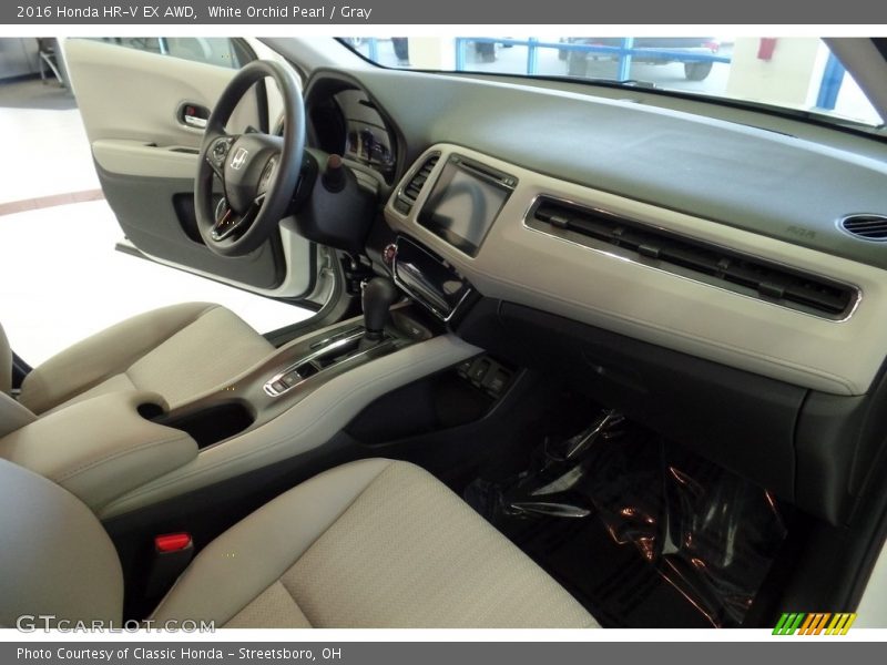 White Orchid Pearl / Gray 2016 Honda HR-V EX AWD