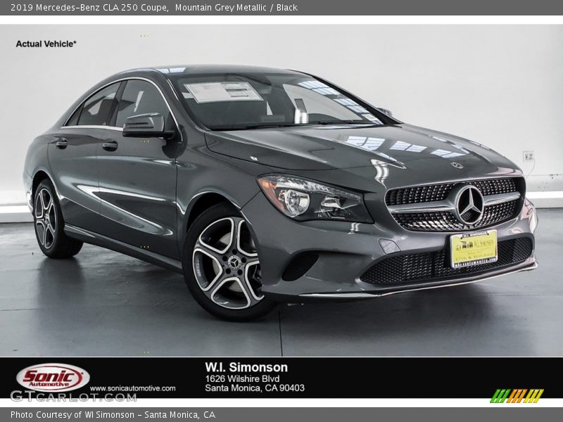 Mountain Grey Metallic / Black 2019 Mercedes-Benz CLA 250 Coupe