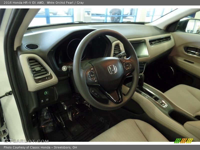 White Orchid Pearl / Gray 2016 Honda HR-V EX AWD