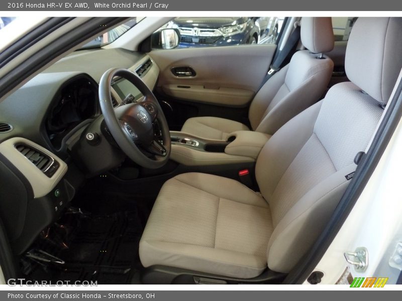 White Orchid Pearl / Gray 2016 Honda HR-V EX AWD
