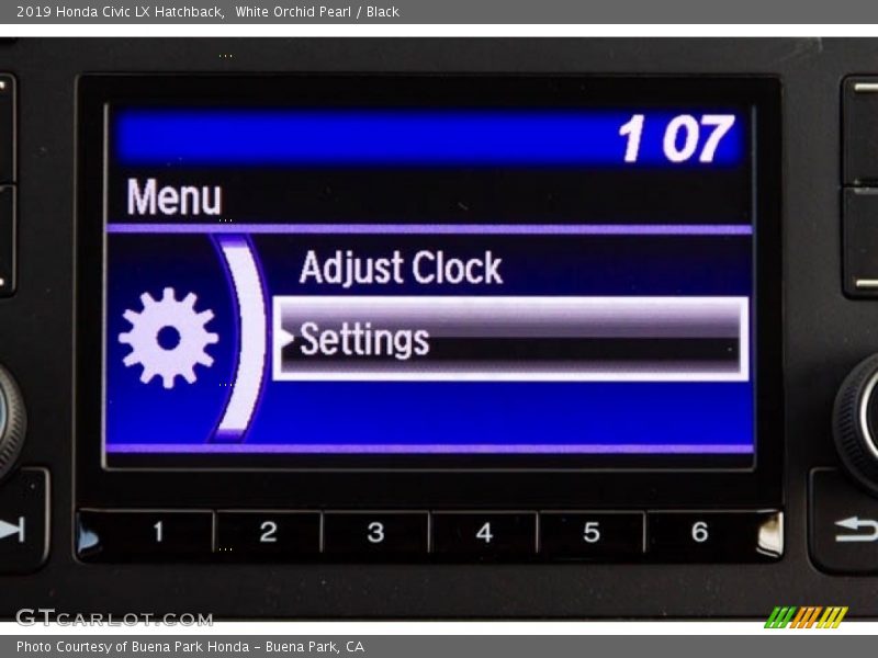 White Orchid Pearl / Black 2019 Honda Civic LX Hatchback