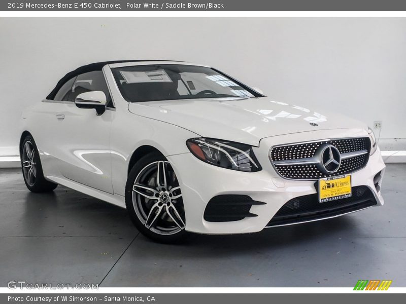 Polar White / Saddle Brown/Black 2019 Mercedes-Benz E 450 Cabriolet