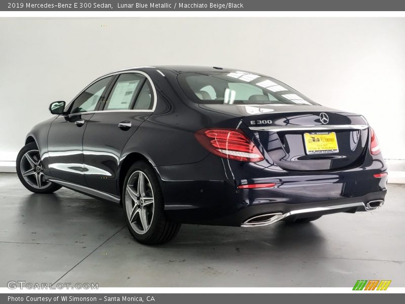 Lunar Blue Metallic / Macchiato Beige/Black 2019 Mercedes-Benz E 300 Sedan