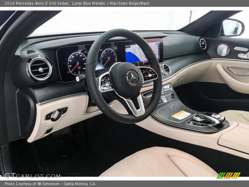 Lunar Blue Metallic / Macchiato Beige/Black 2019 Mercedes-Benz E 300 Sedan