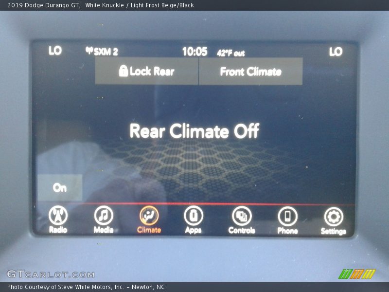 White Knuckle / Light Frost Beige/Black 2019 Dodge Durango GT