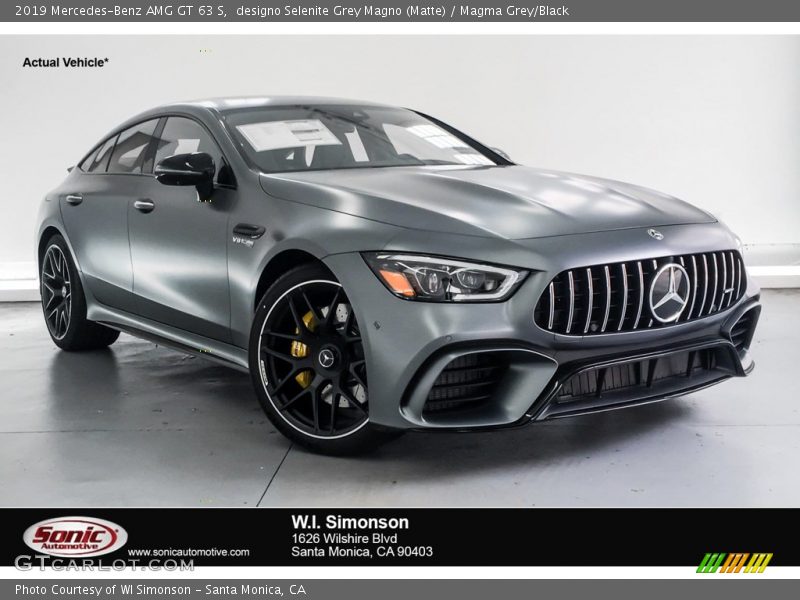 designo Selenite Grey Magno (Matte) / Magma Grey/Black 2019 Mercedes-Benz AMG GT 63 S