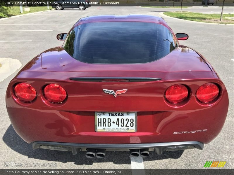 Monterey Red Metallic / Cashmere 2007 Chevrolet Corvette Coupe