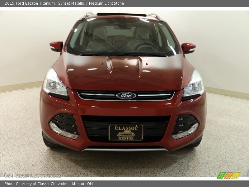 Sunset Metallic / Medium Light Stone 2015 Ford Escape Titanium