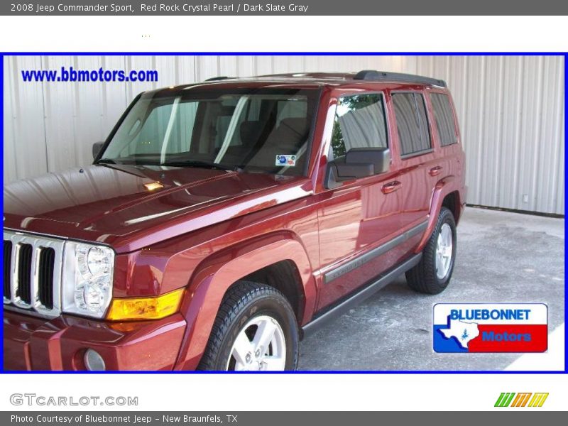 Red Rock Crystal Pearl / Dark Slate Gray 2008 Jeep Commander Sport