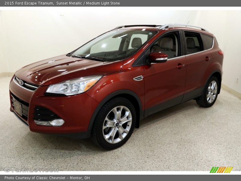 Sunset Metallic / Medium Light Stone 2015 Ford Escape Titanium
