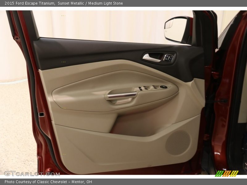 Sunset Metallic / Medium Light Stone 2015 Ford Escape Titanium