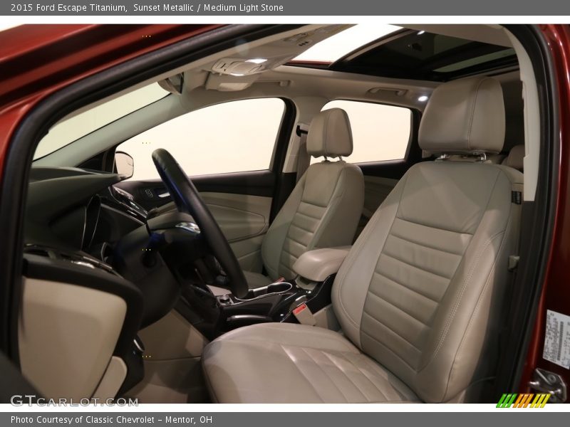 Sunset Metallic / Medium Light Stone 2015 Ford Escape Titanium