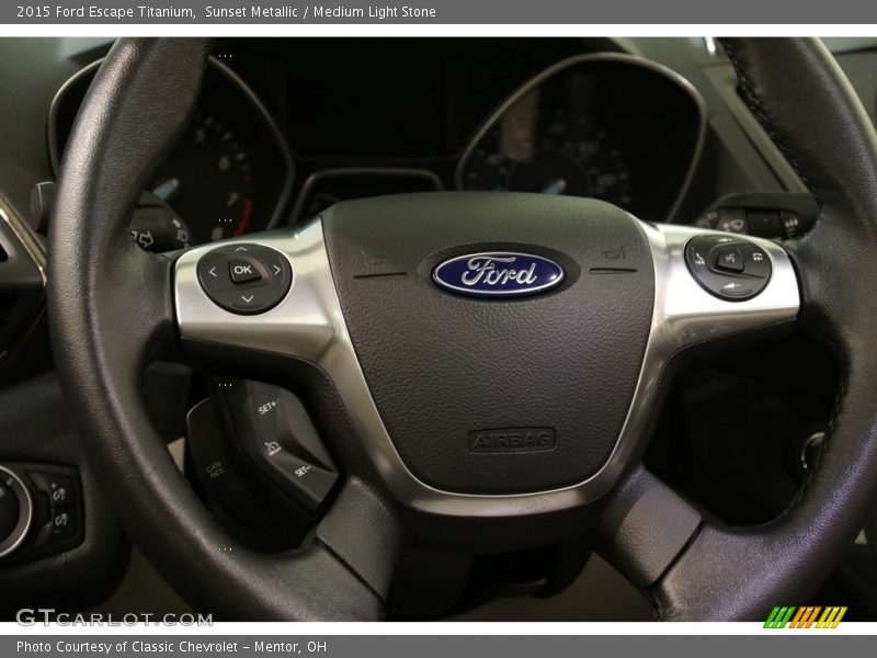 Sunset Metallic / Medium Light Stone 2015 Ford Escape Titanium