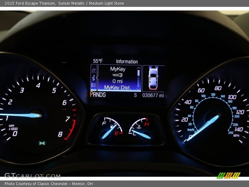 Sunset Metallic / Medium Light Stone 2015 Ford Escape Titanium