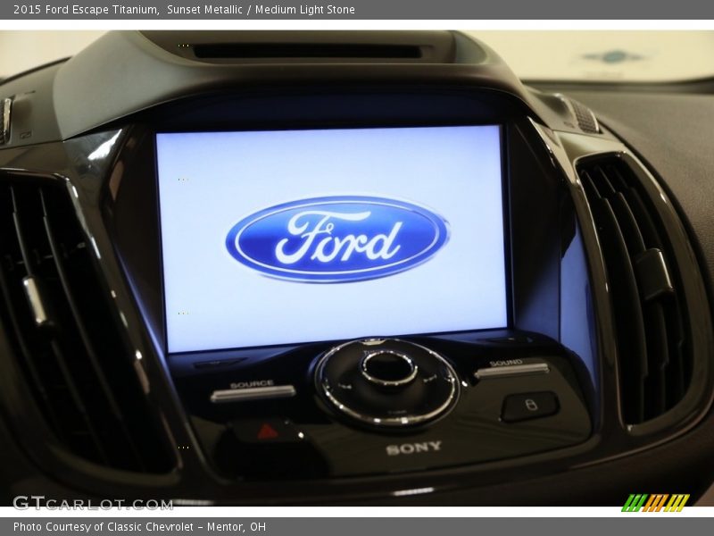 Sunset Metallic / Medium Light Stone 2015 Ford Escape Titanium