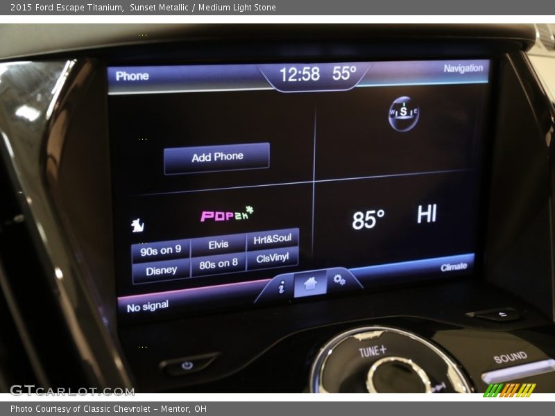 Sunset Metallic / Medium Light Stone 2015 Ford Escape Titanium