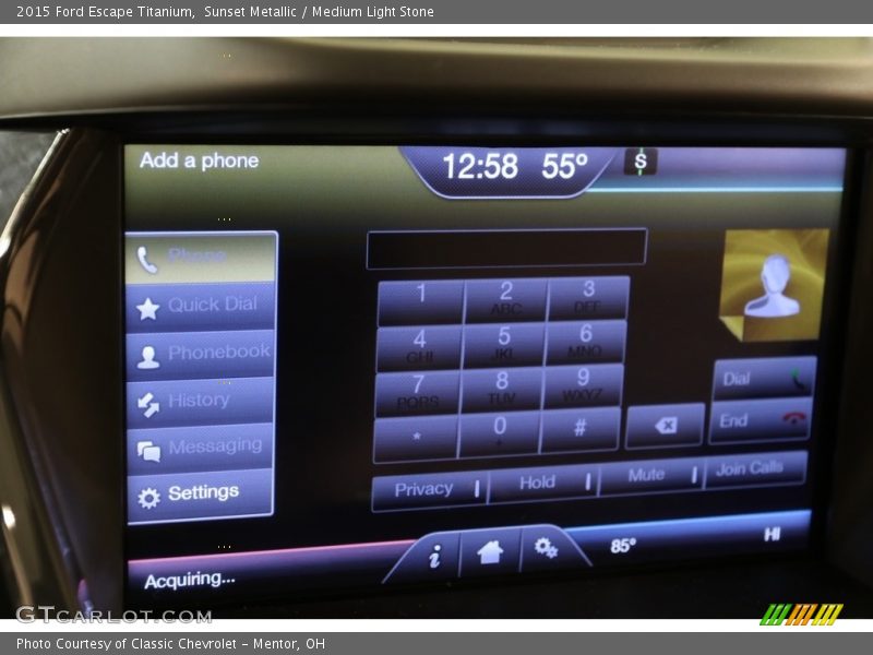 Sunset Metallic / Medium Light Stone 2015 Ford Escape Titanium