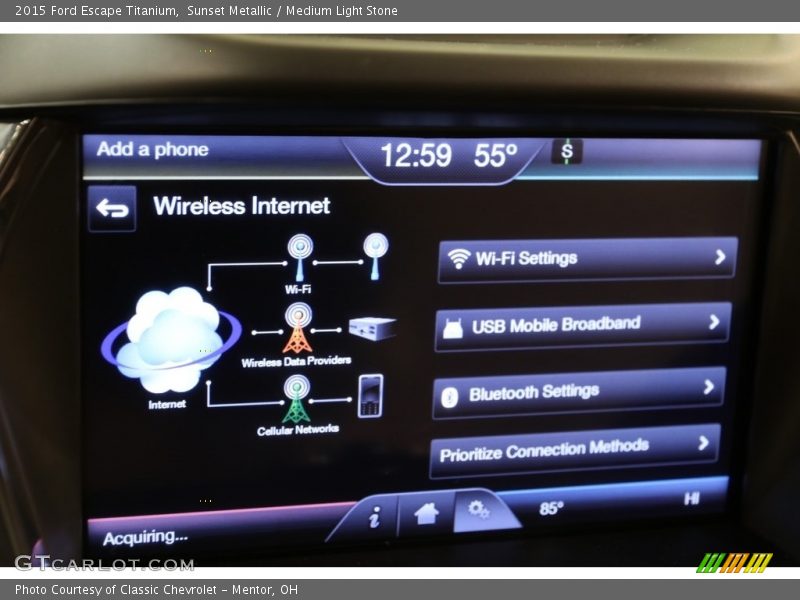 Sunset Metallic / Medium Light Stone 2015 Ford Escape Titanium