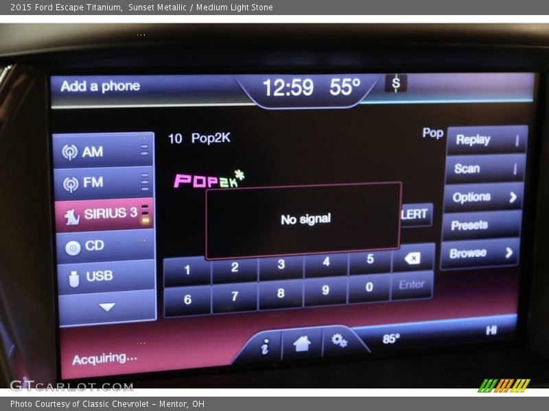 Sunset Metallic / Medium Light Stone 2015 Ford Escape Titanium