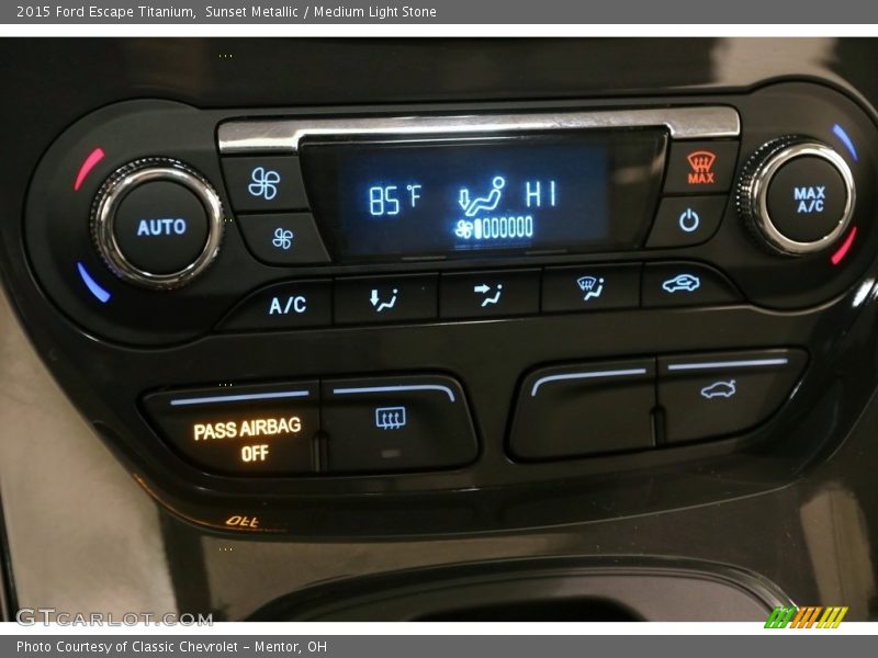 Sunset Metallic / Medium Light Stone 2015 Ford Escape Titanium