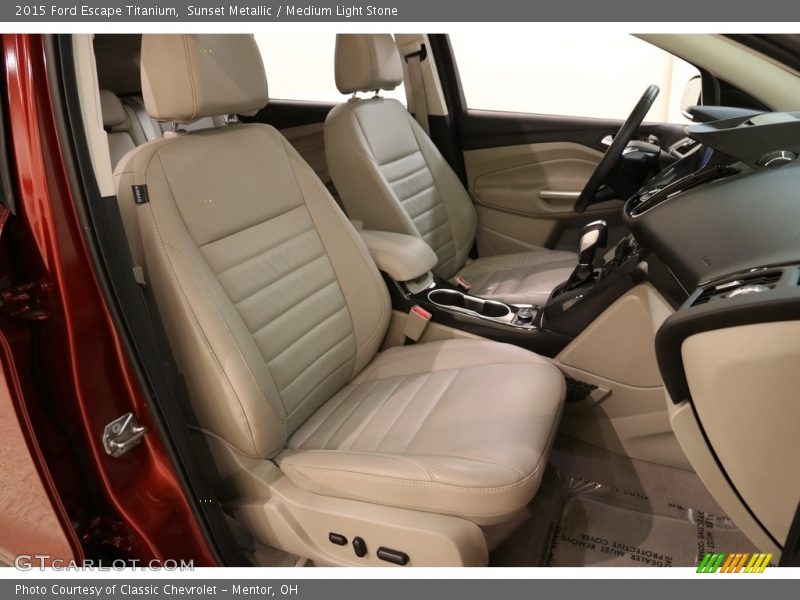 Sunset Metallic / Medium Light Stone 2015 Ford Escape Titanium
