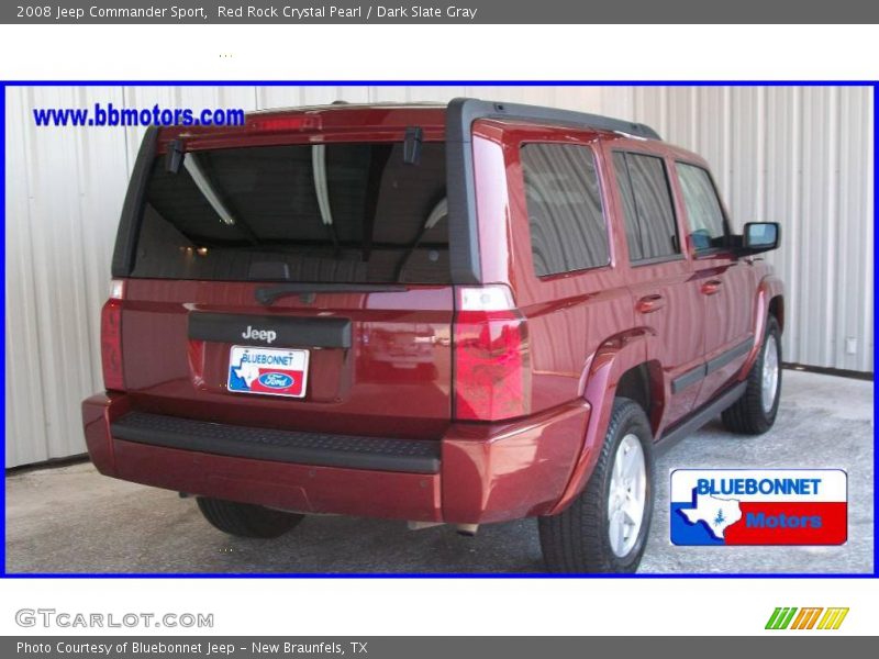 Red Rock Crystal Pearl / Dark Slate Gray 2008 Jeep Commander Sport
