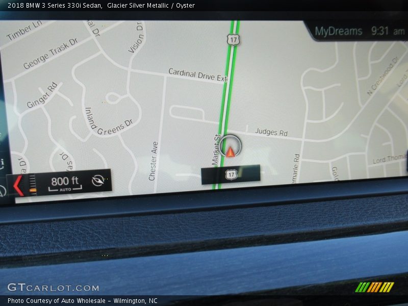 Glacier Silver Metallic / Oyster 2018 BMW 3 Series 330i Sedan