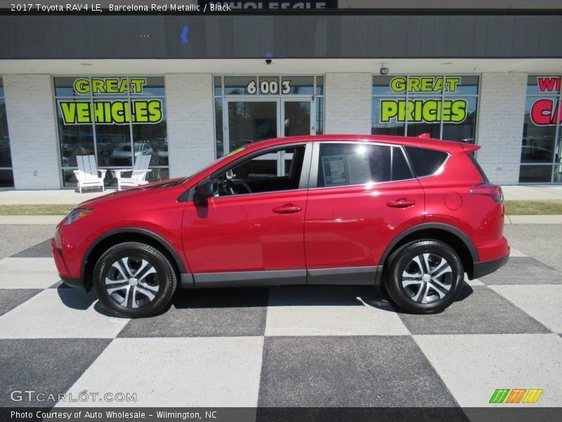 Barcelona Red Metallic / Black 2017 Toyota RAV4 LE