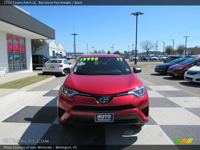 Barcelona Red Metallic / Black 2017 Toyota RAV4 LE