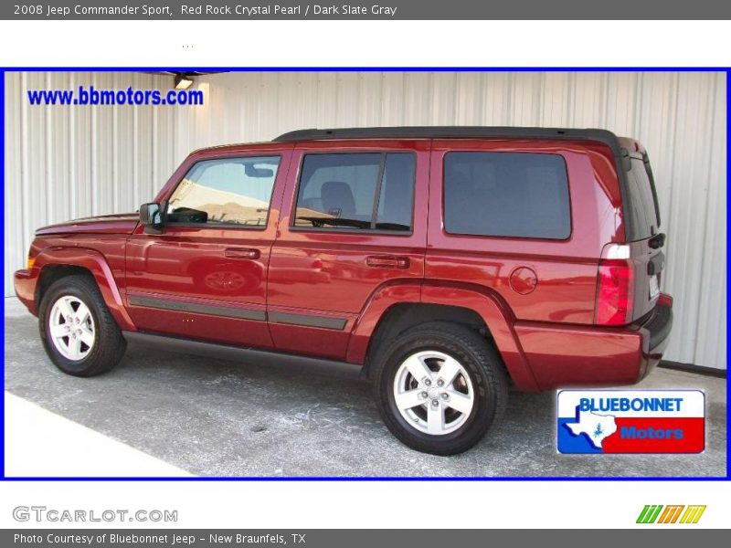 Red Rock Crystal Pearl / Dark Slate Gray 2008 Jeep Commander Sport
