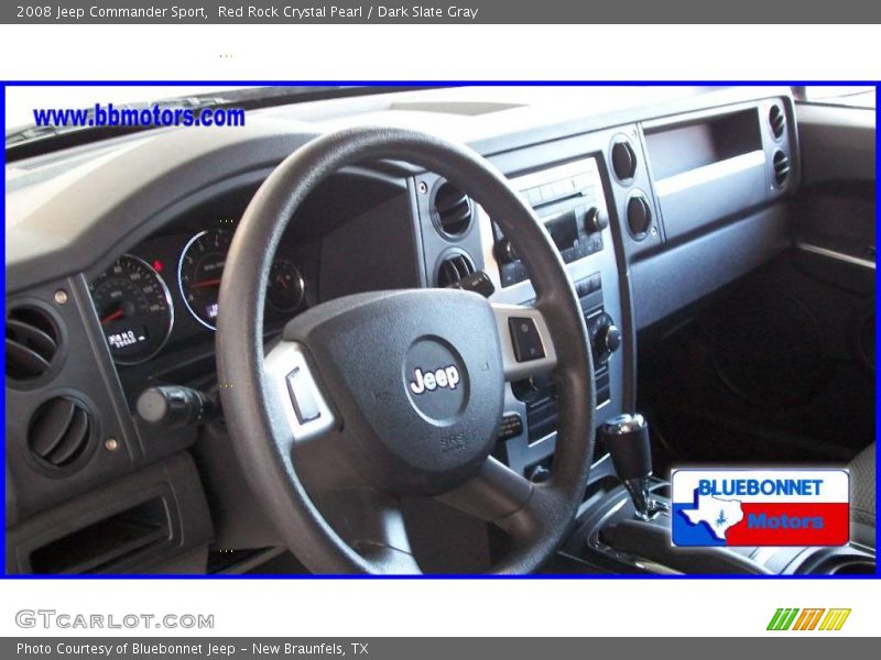 Red Rock Crystal Pearl / Dark Slate Gray 2008 Jeep Commander Sport
