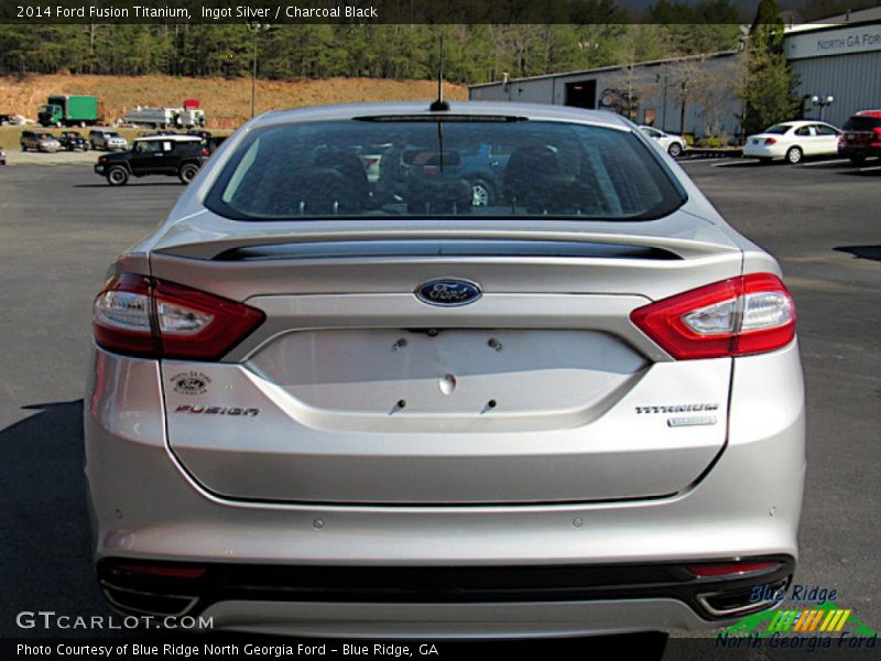 Ingot Silver / Charcoal Black 2014 Ford Fusion Titanium