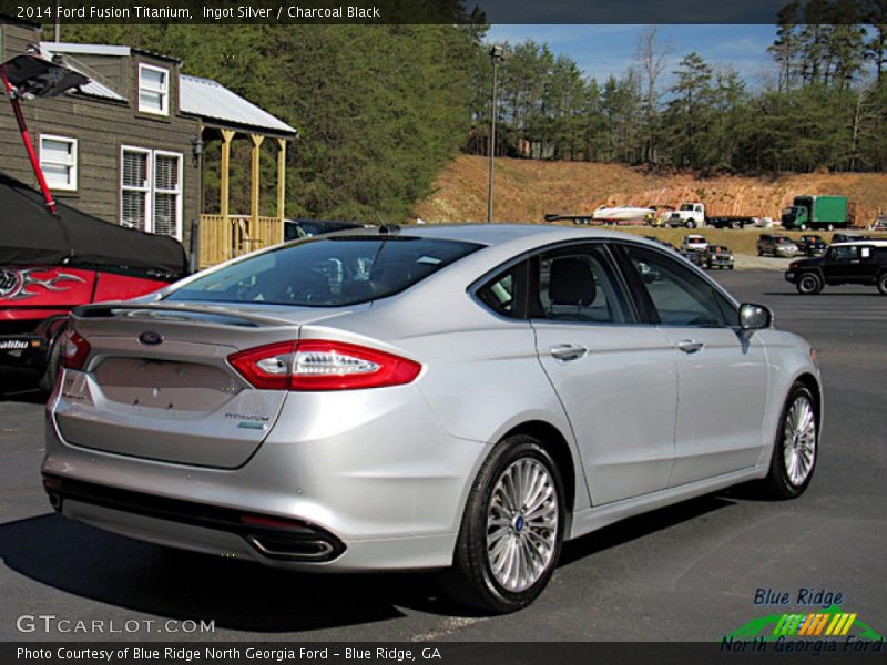 Ingot Silver / Charcoal Black 2014 Ford Fusion Titanium