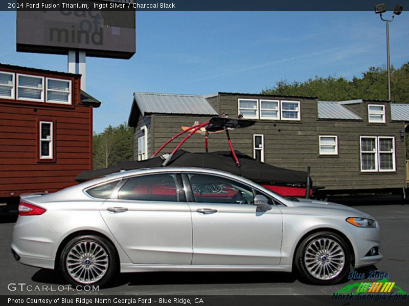 Ingot Silver / Charcoal Black 2014 Ford Fusion Titanium