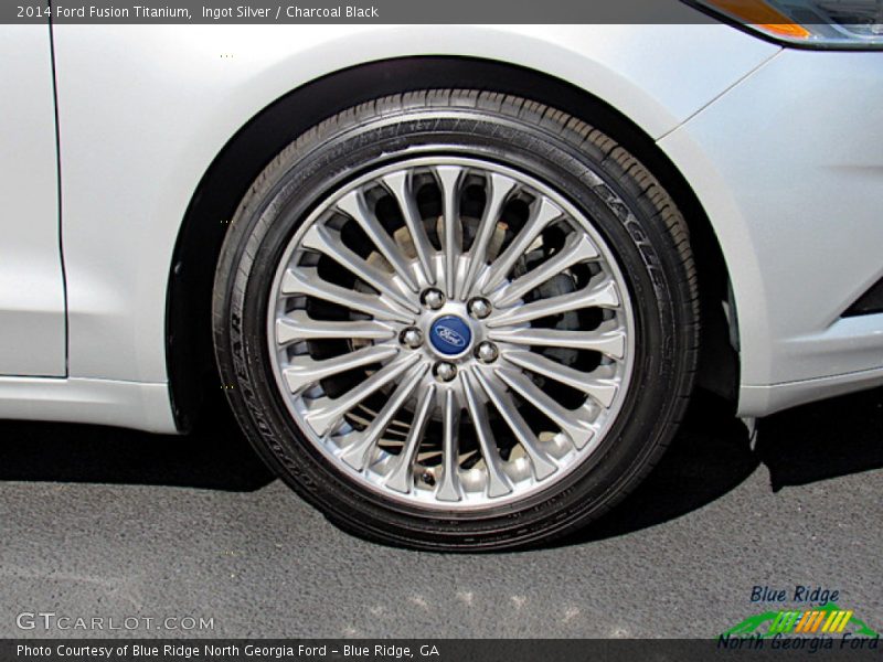Ingot Silver / Charcoal Black 2014 Ford Fusion Titanium