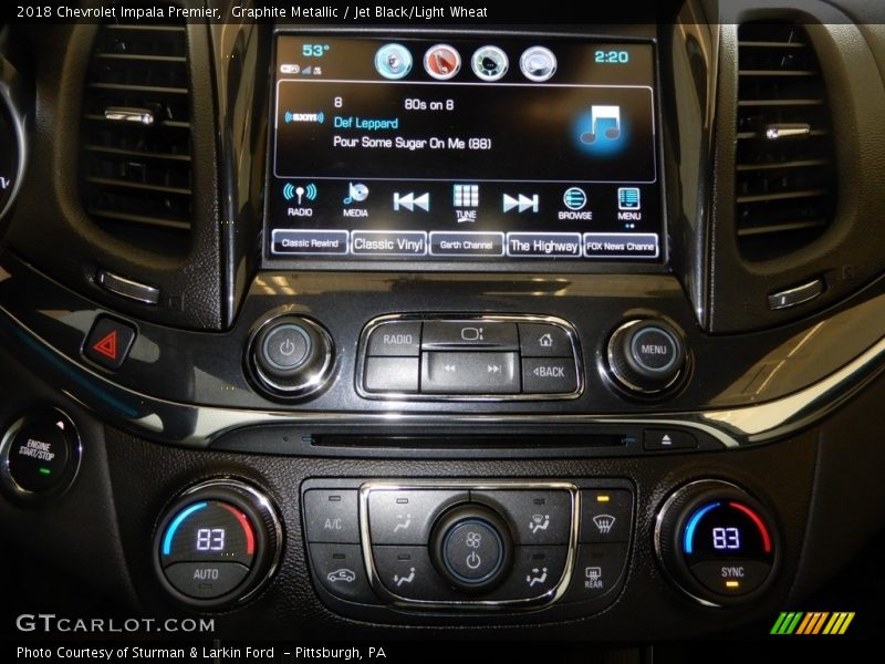 Graphite Metallic / Jet Black/Light Wheat 2018 Chevrolet Impala Premier