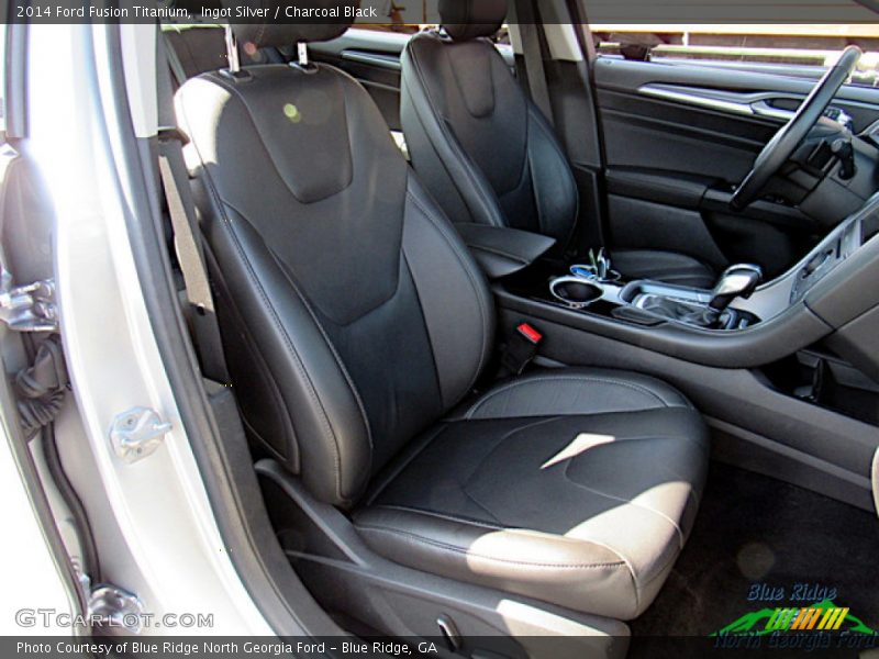 Ingot Silver / Charcoal Black 2014 Ford Fusion Titanium