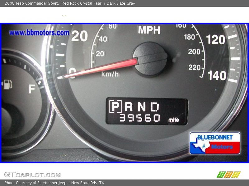 Red Rock Crystal Pearl / Dark Slate Gray 2008 Jeep Commander Sport