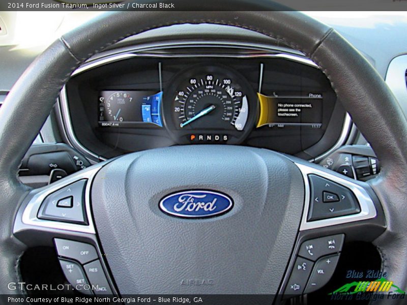 Ingot Silver / Charcoal Black 2014 Ford Fusion Titanium