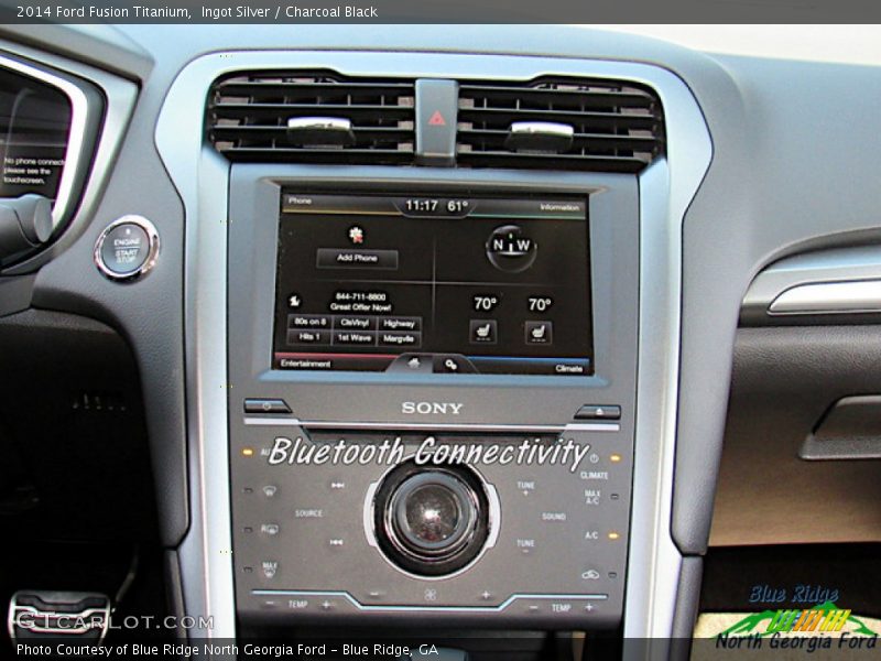 Ingot Silver / Charcoal Black 2014 Ford Fusion Titanium