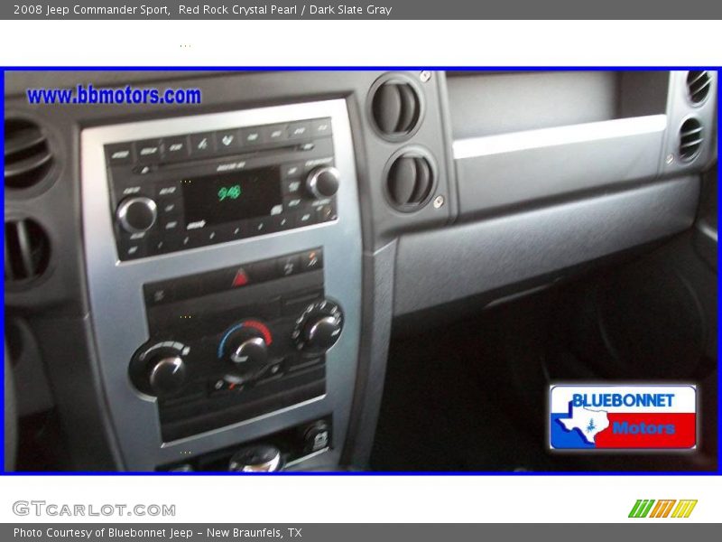 Red Rock Crystal Pearl / Dark Slate Gray 2008 Jeep Commander Sport
