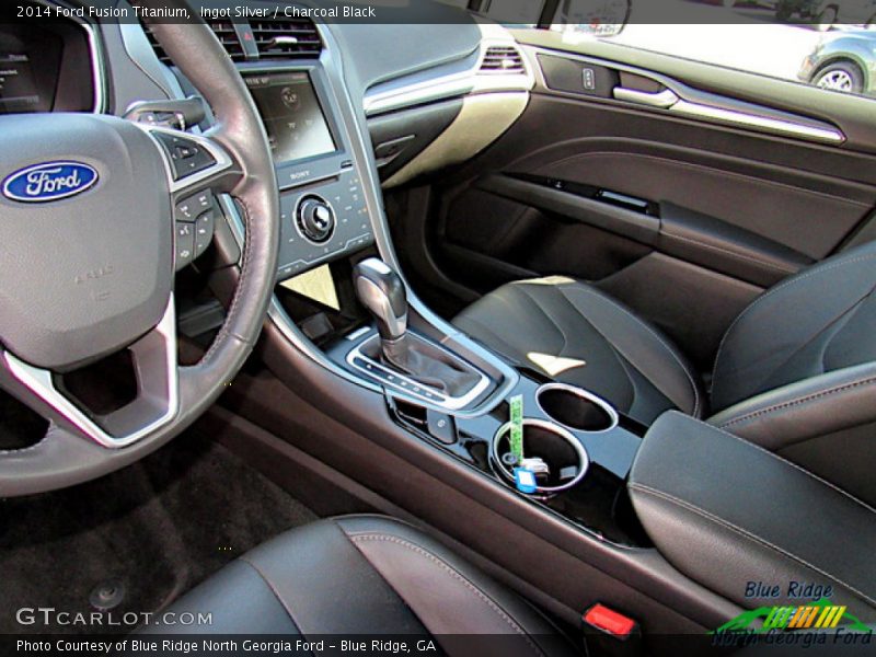Ingot Silver / Charcoal Black 2014 Ford Fusion Titanium