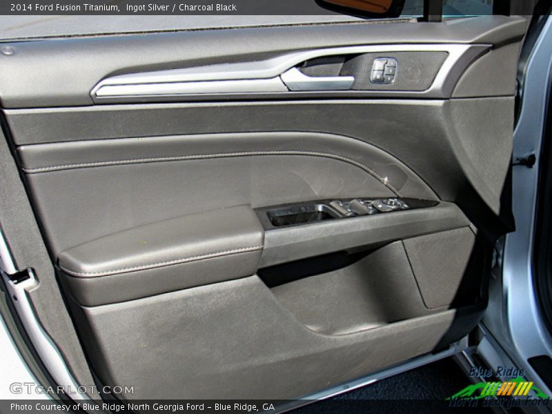 Ingot Silver / Charcoal Black 2014 Ford Fusion Titanium